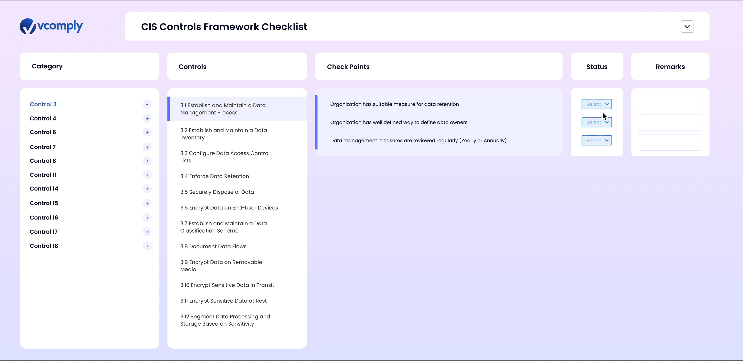 CIS framework checklist