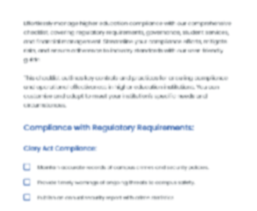 Compliance Checklist-US Higher Education Institutions-1 – 1-01