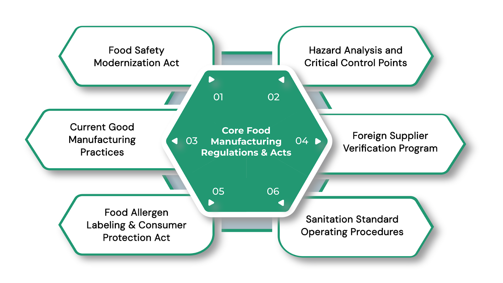 Core Food Manufacturing Regulations and Acts
