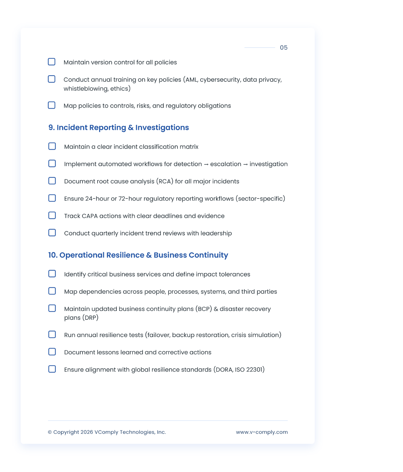 2026 Compliance Readiness Checklist for the Middle East