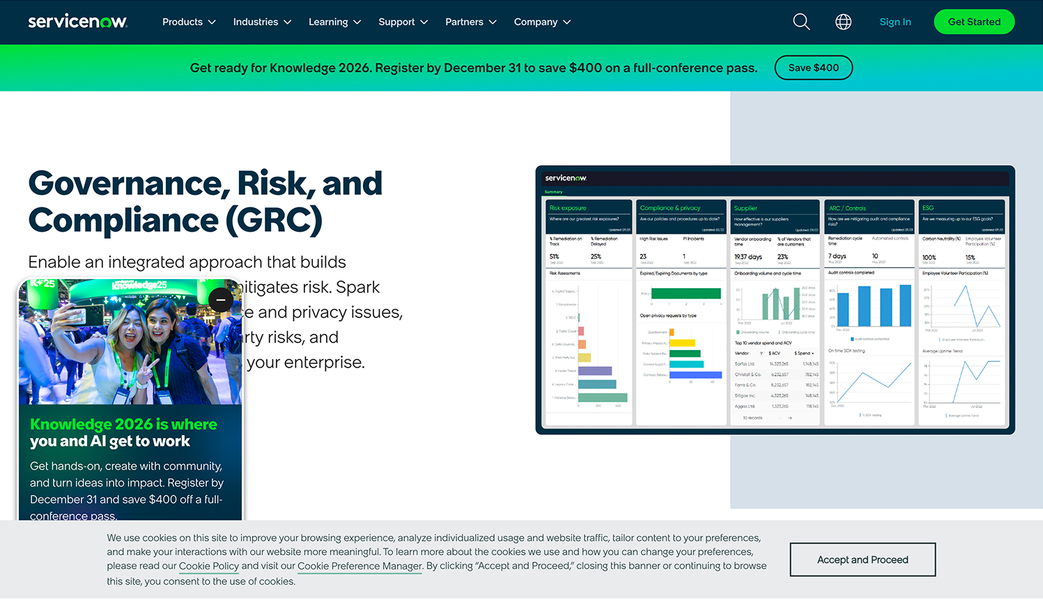 ServiceNow Governance, Risk & Compliance